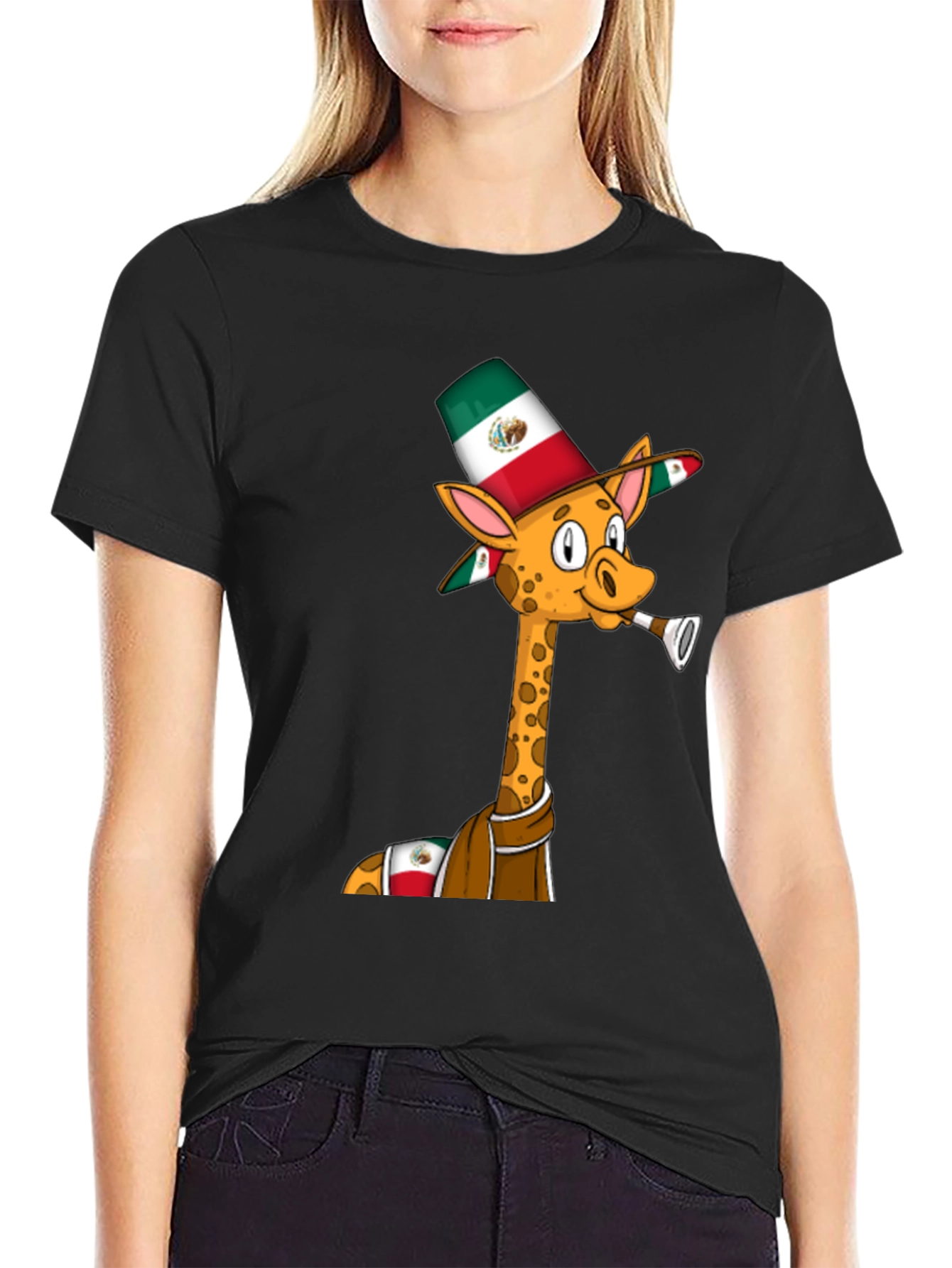 Fiesta Giraffe T-Shirt - Viva Mexico!