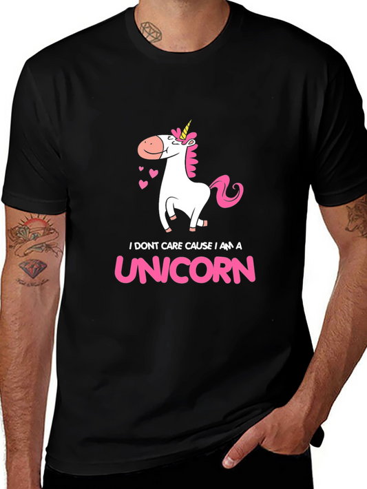 I am a Unicorn Graphic Tee - Black Cotton T-Shirt