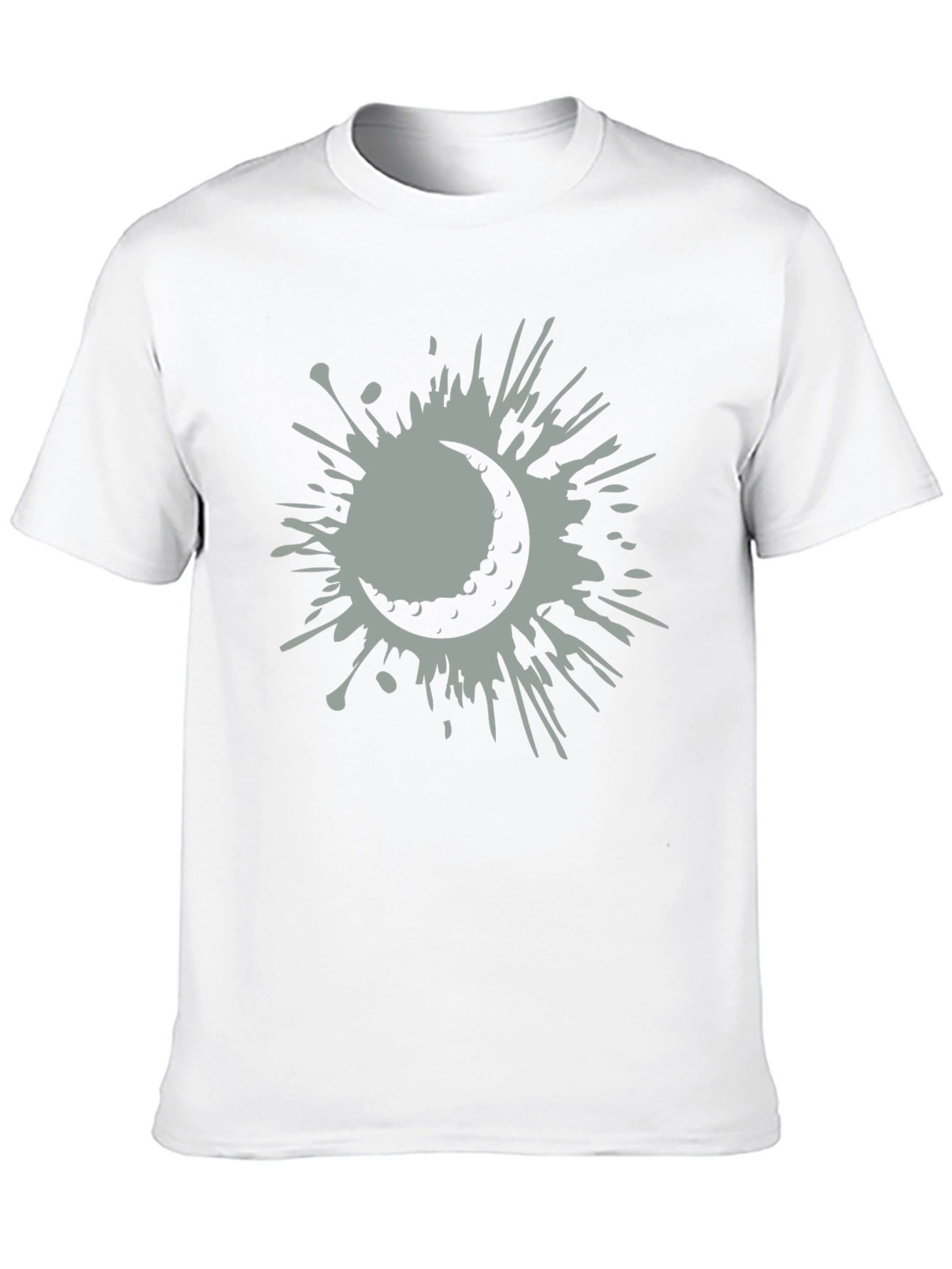 Crescent Moon Splatter Tee - Stylish Graphic T-Shirt