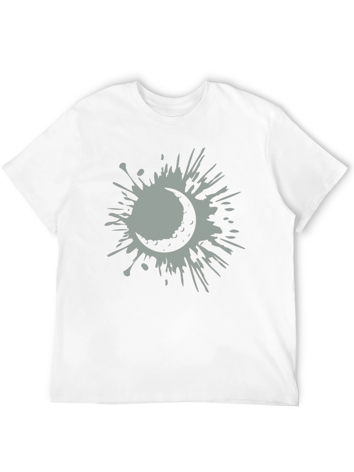 Crescent Moon Splatter Tee - Stylish Graphic T-Shirt