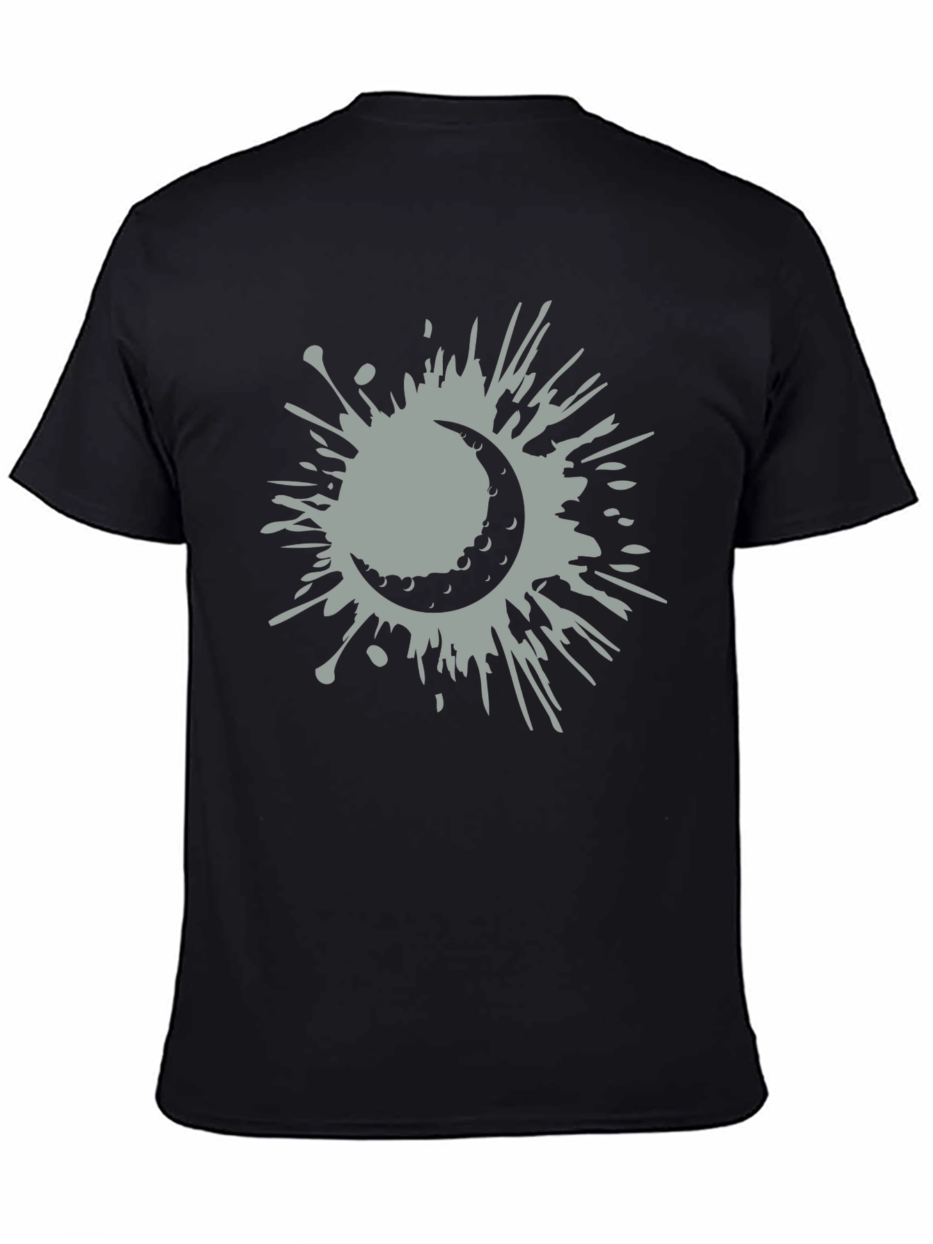 Crescent Moon Splatter Tee - Stylish Graphic T-Shirt