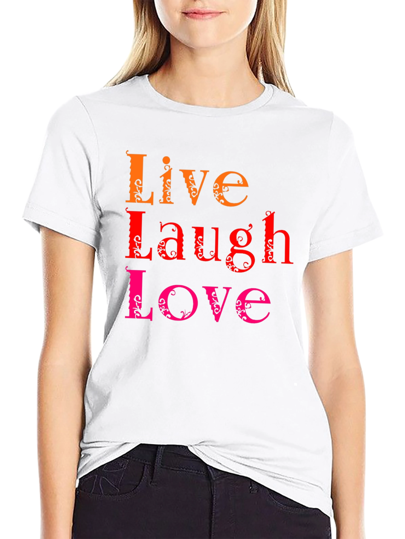 Live Laugh Love Graphic Tee - Soft Cotton T-Shirt