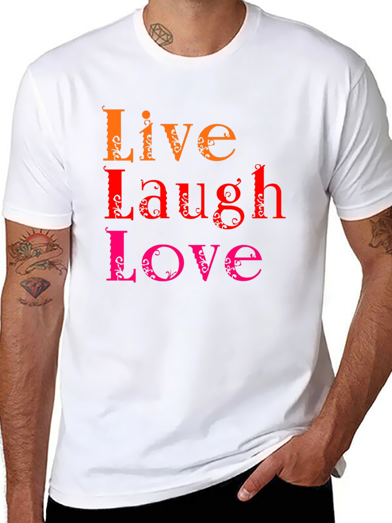 Live Laugh Love Graphic Tee - Soft Cotton T-Shirt