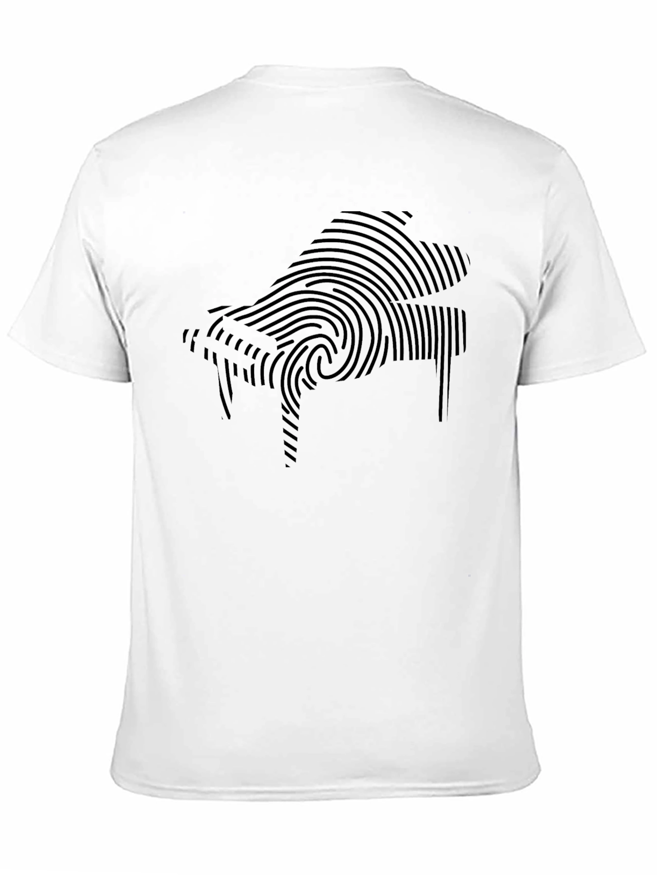 Piano Fingerprint Graphic T-Shirt
