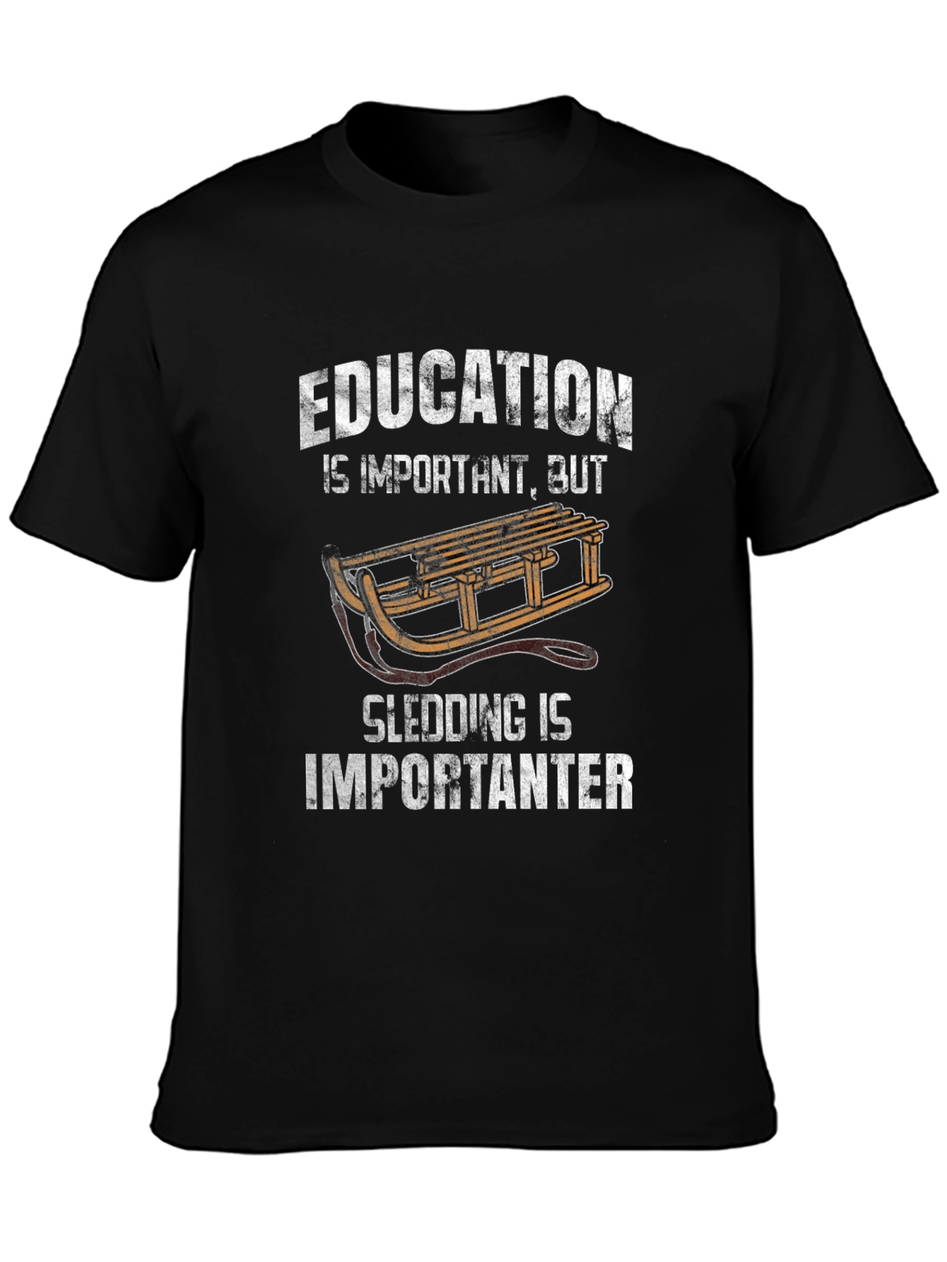 Education Sledding Important T-Shirt