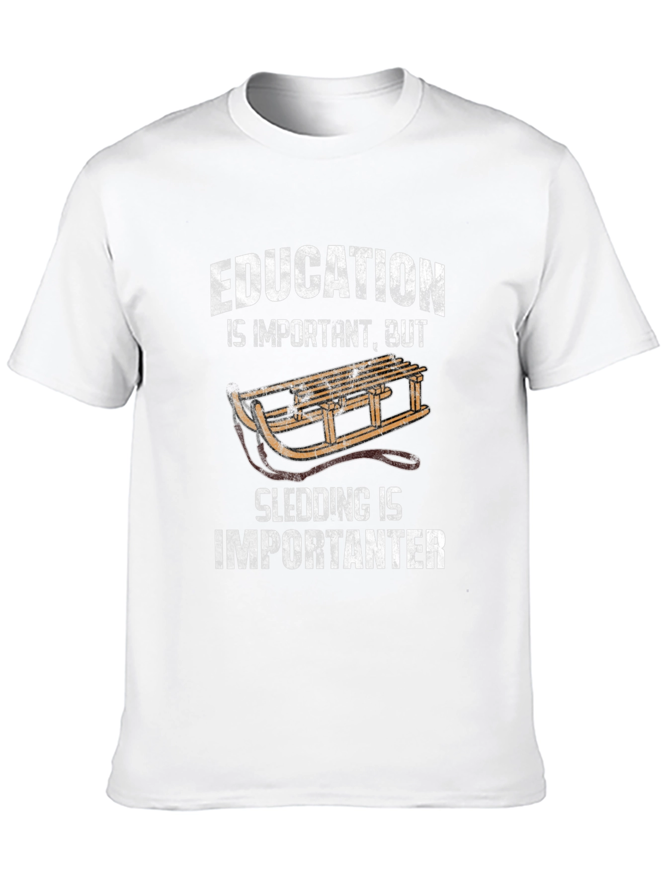 Education Sledding Important T-Shirt