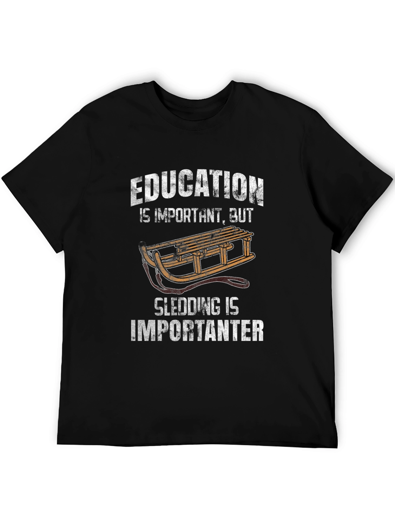 Education Sledding Important T-Shirt