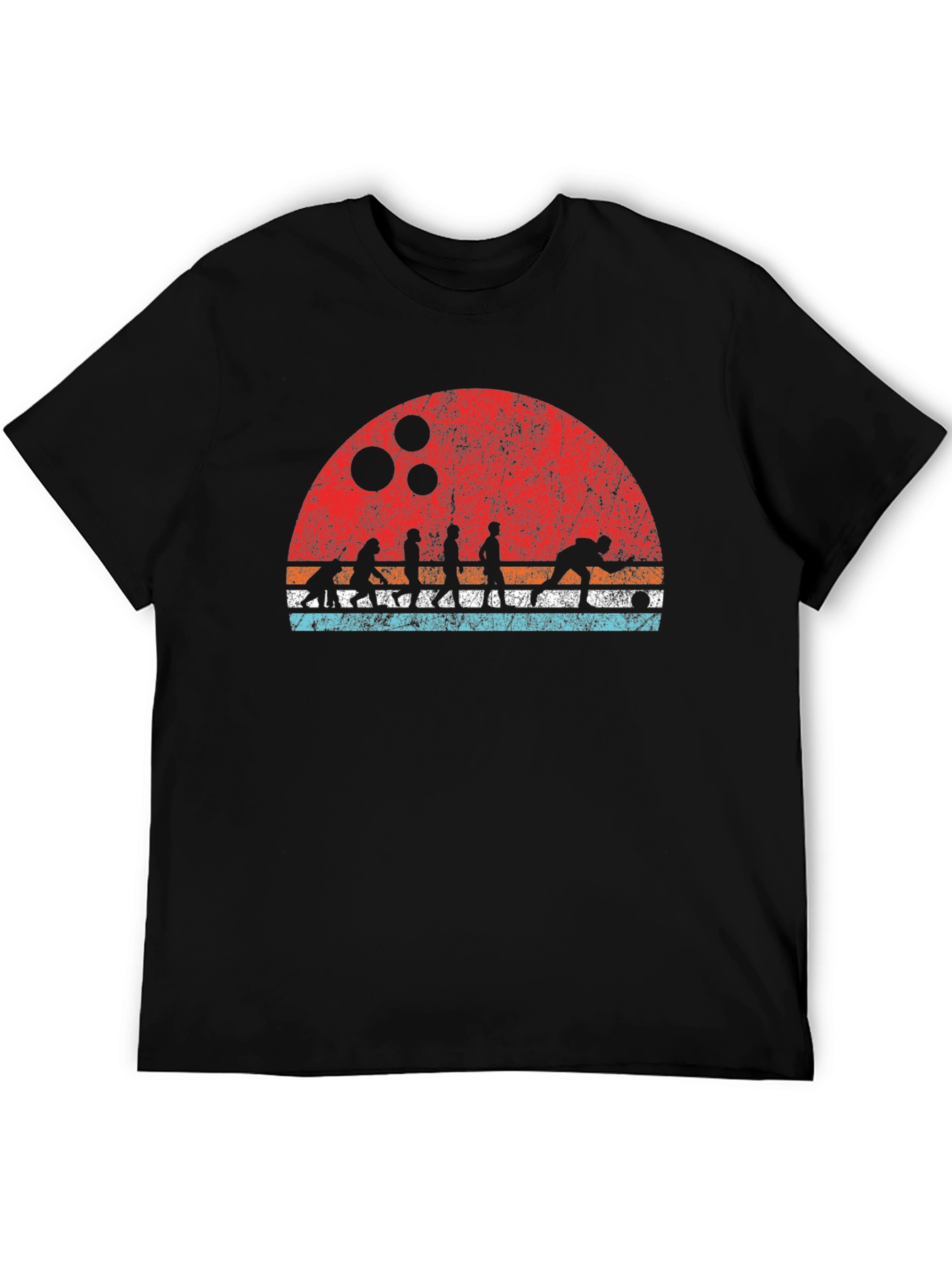 Retro Bowling Evolution Graphic T-Shirt
