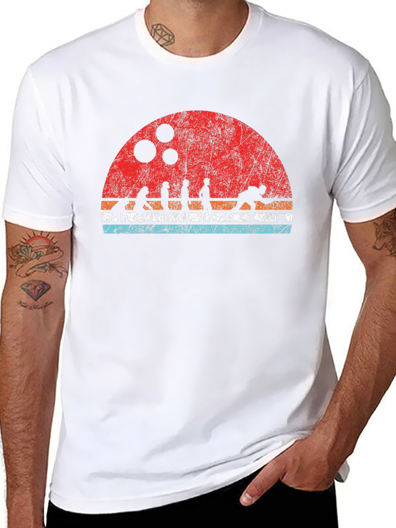 Retro Bowling Evolution Graphic T-Shirt
