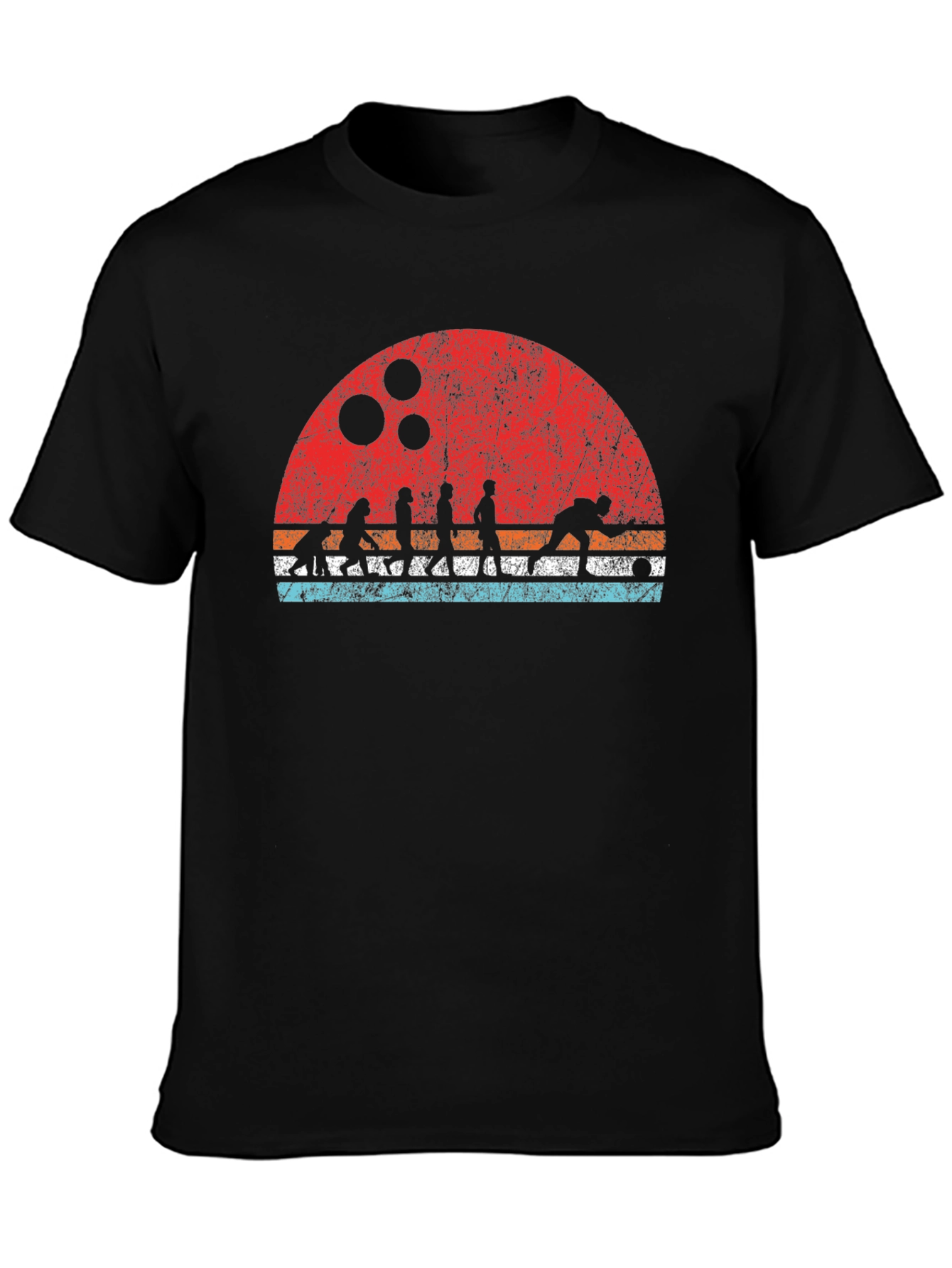 Retro Bowling Evolution Graphic T-Shirt