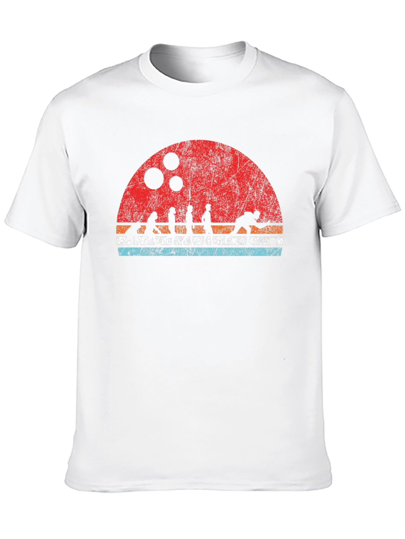 Retro Bowling Evolution Graphic T-Shirt