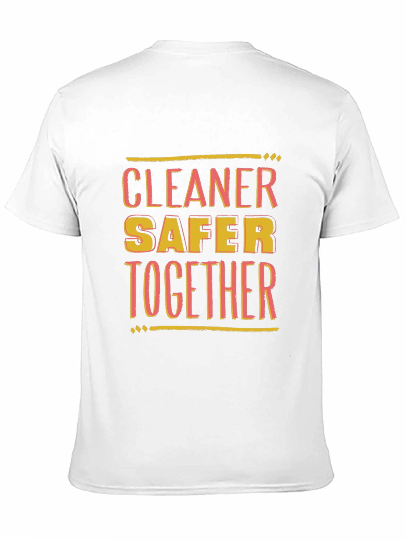 Cleaner Safer Together Black Graphic T-Shirt
