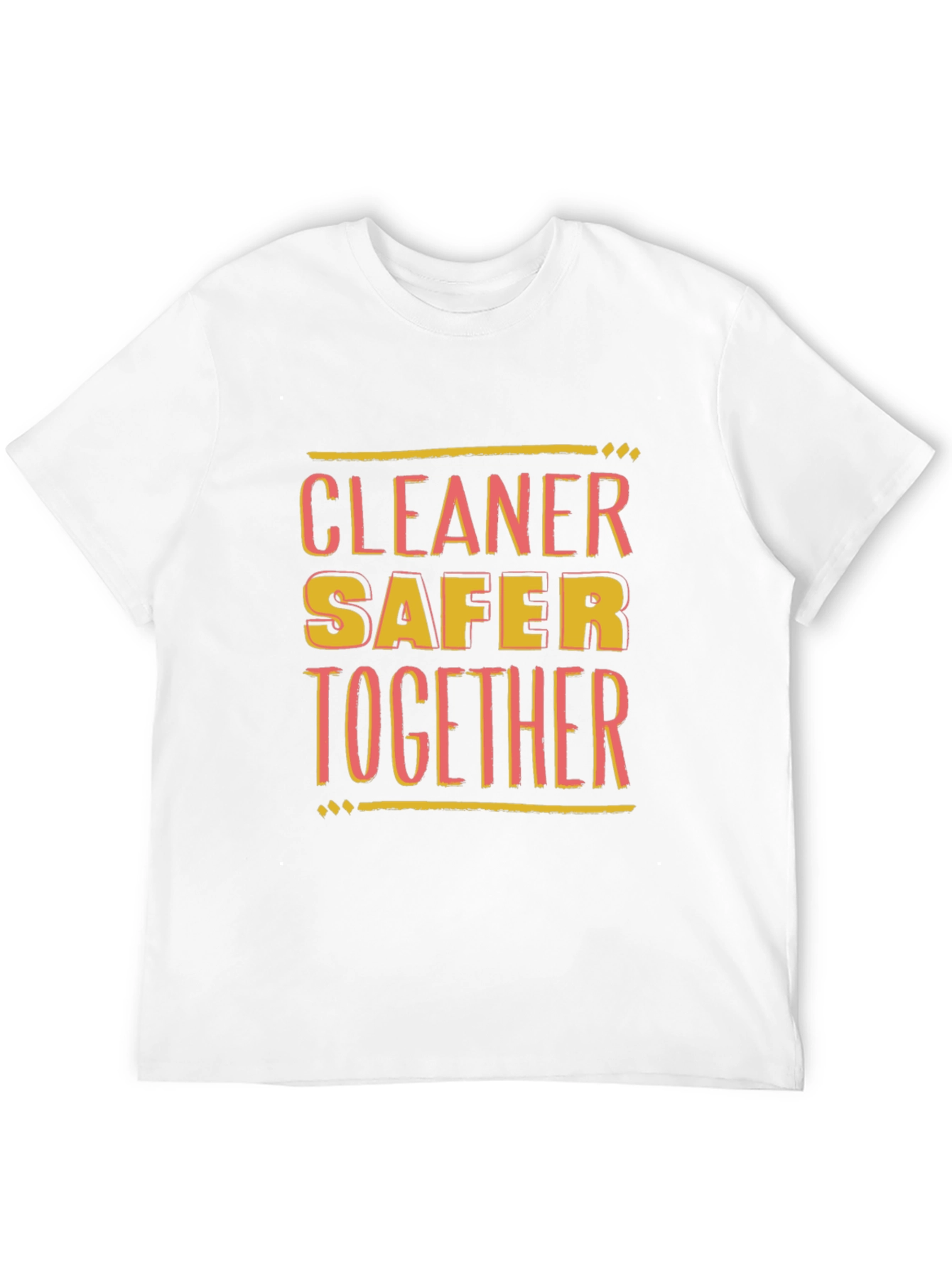 Cleaner Safer Together Black Graphic T-Shirt
