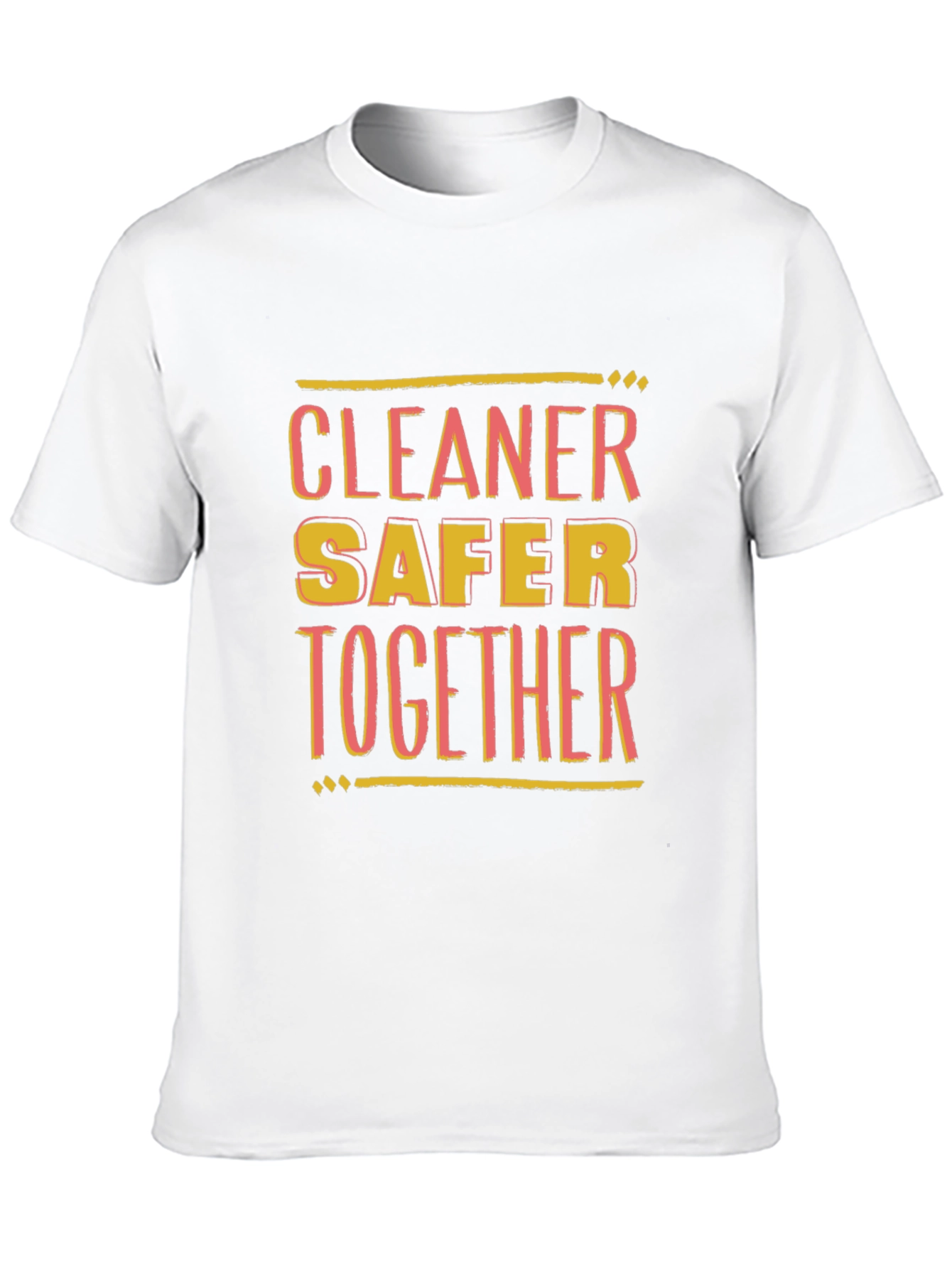 Cleaner Safer Together Black Graphic T-Shirt