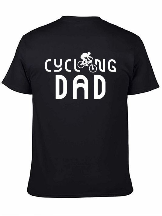 Cycling Dad T-Shirt - Black Cotton Cyclist Gift
