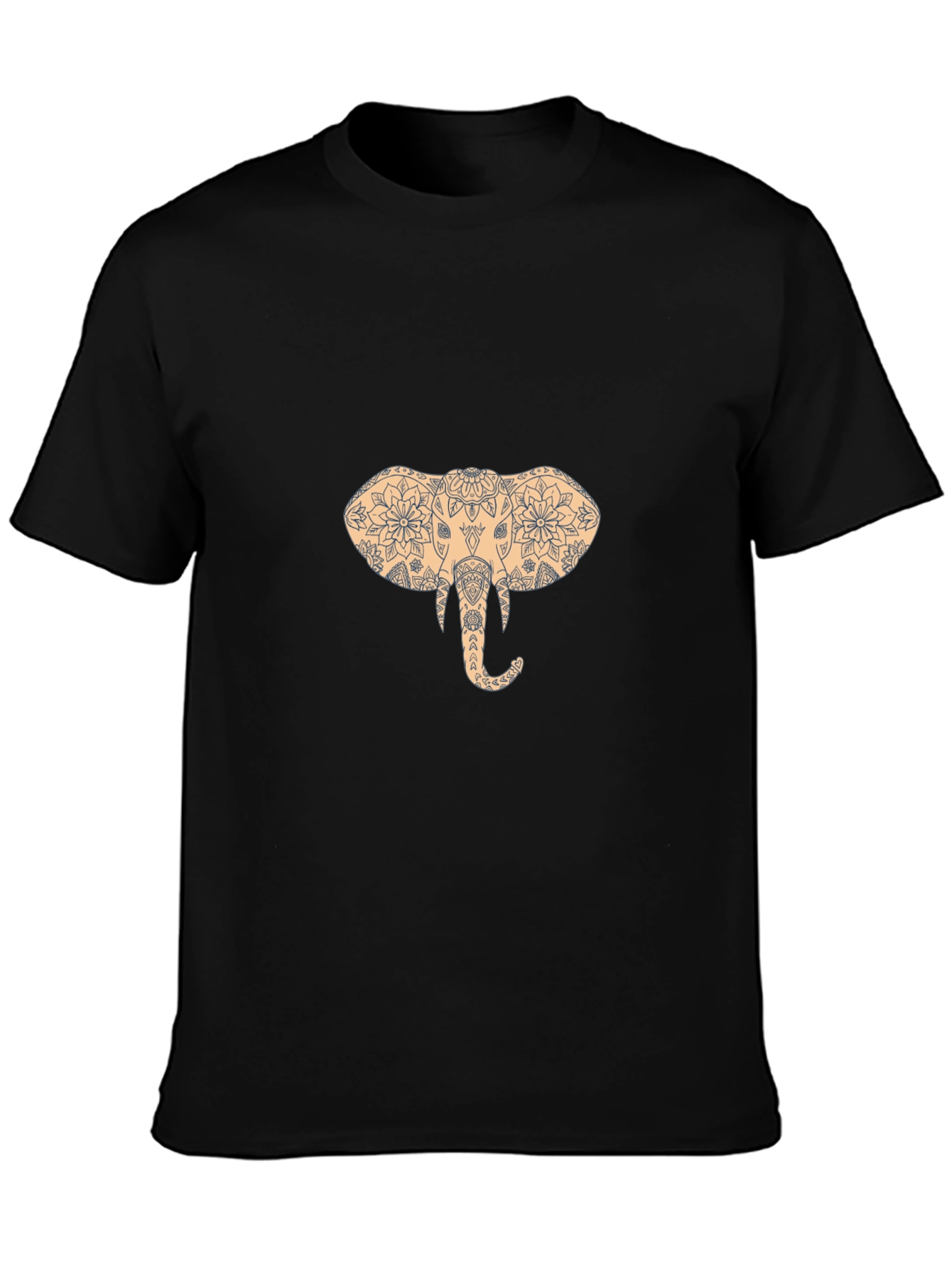 Elephant Mandala Graphic Print T-Shirt