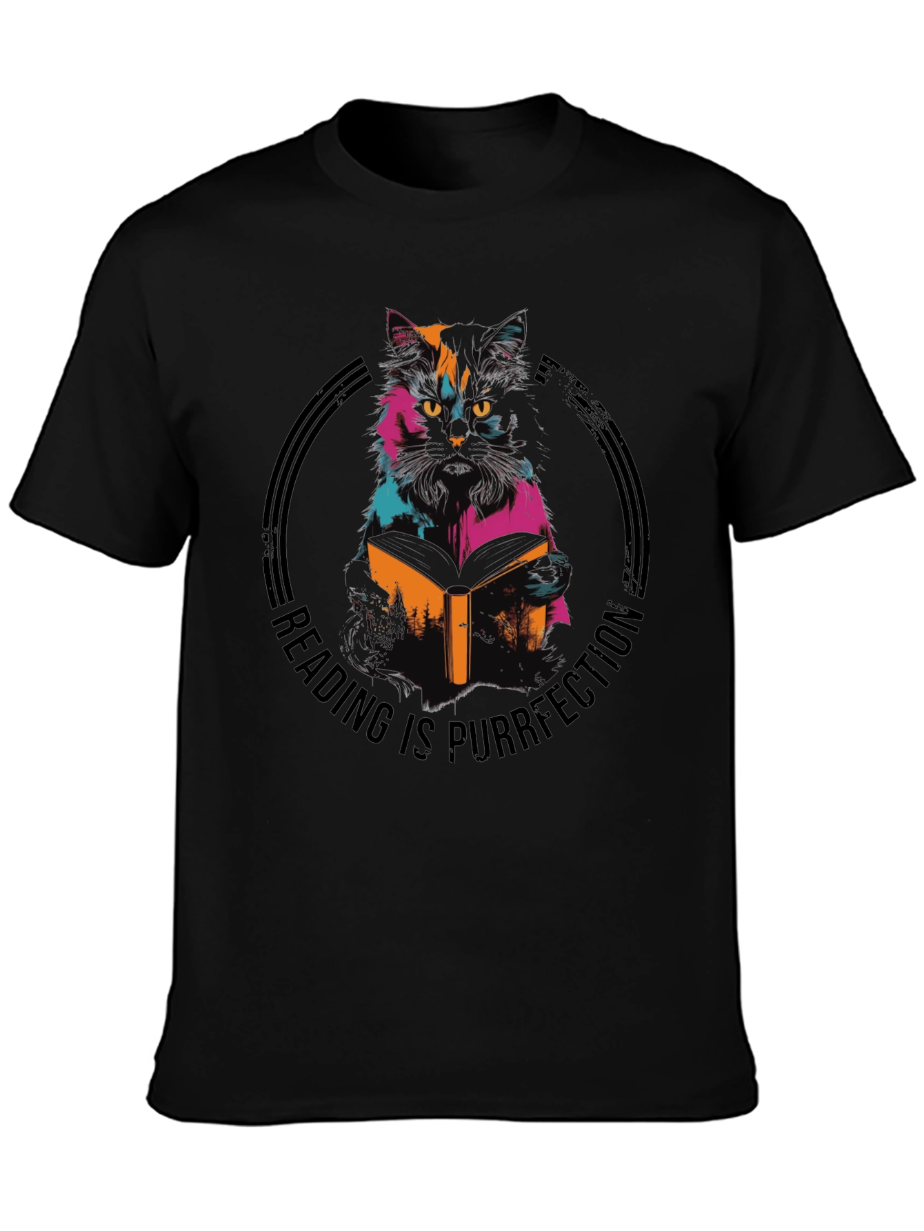 Reading Cat T-Shirt - Purrfection Tee