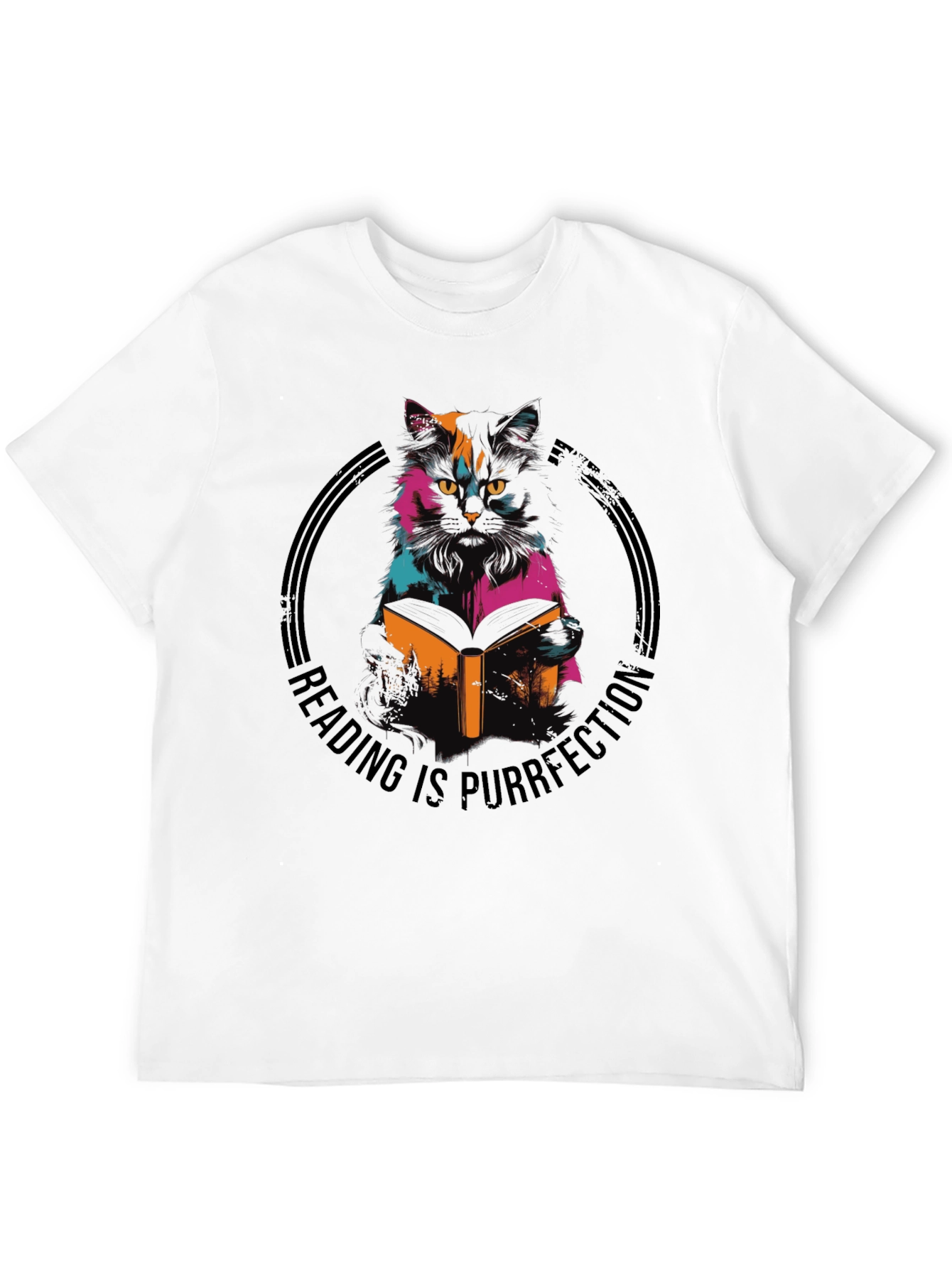 Reading Cat T-Shirt - Purrfection Tee