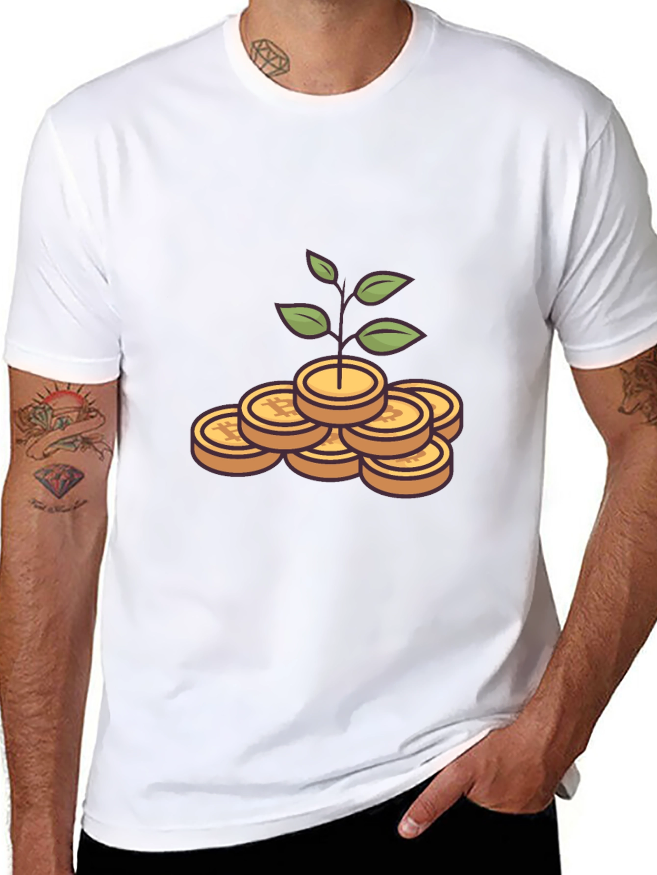 Bitcoin Growth T-Shirt - Black Crypto Tee