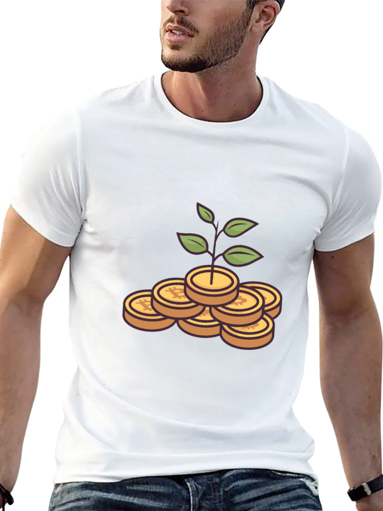 Bitcoin Growth T-Shirt - Black Crypto Tee
