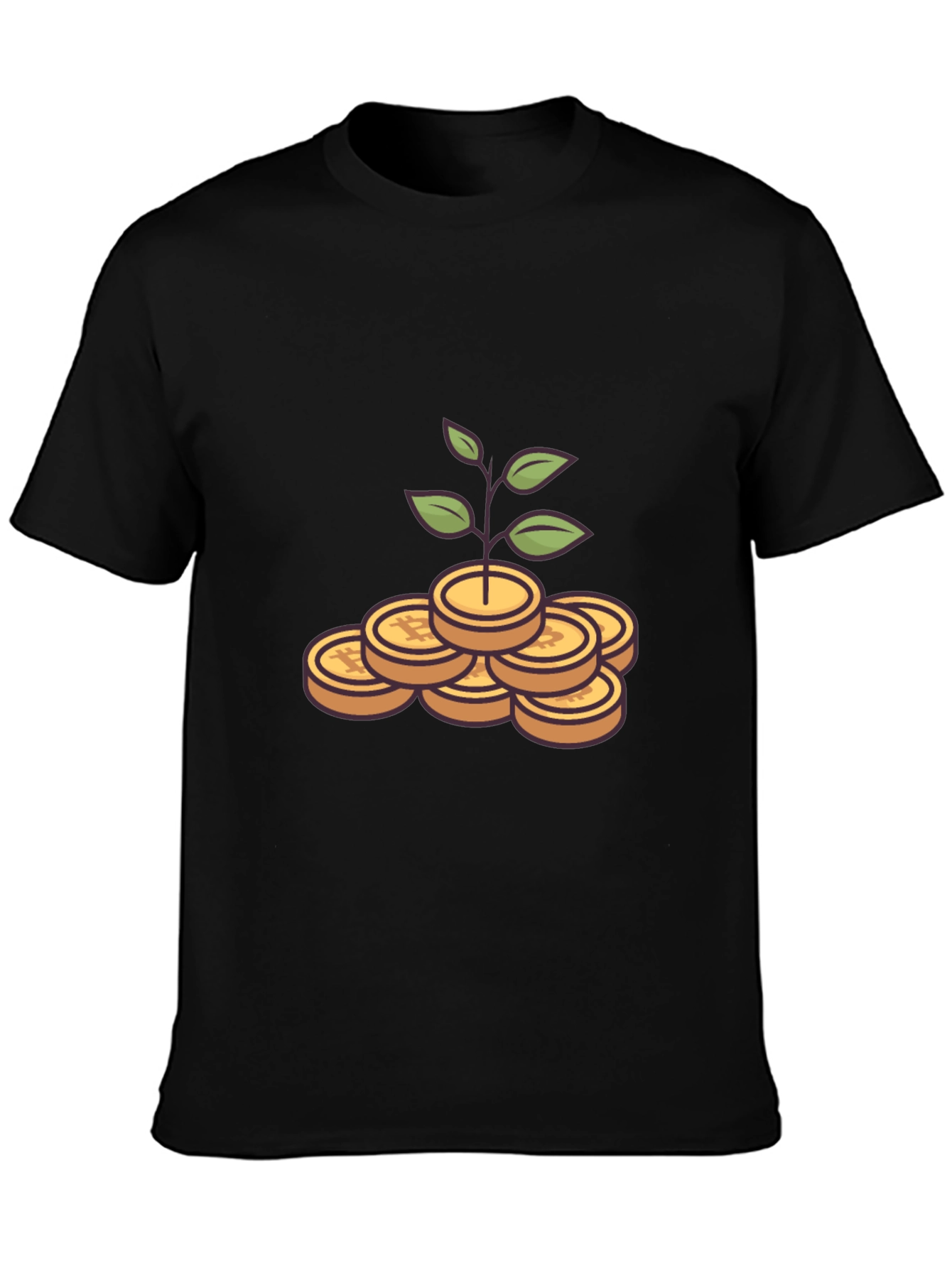 Bitcoin Growth T-Shirt - Black Crypto Tee