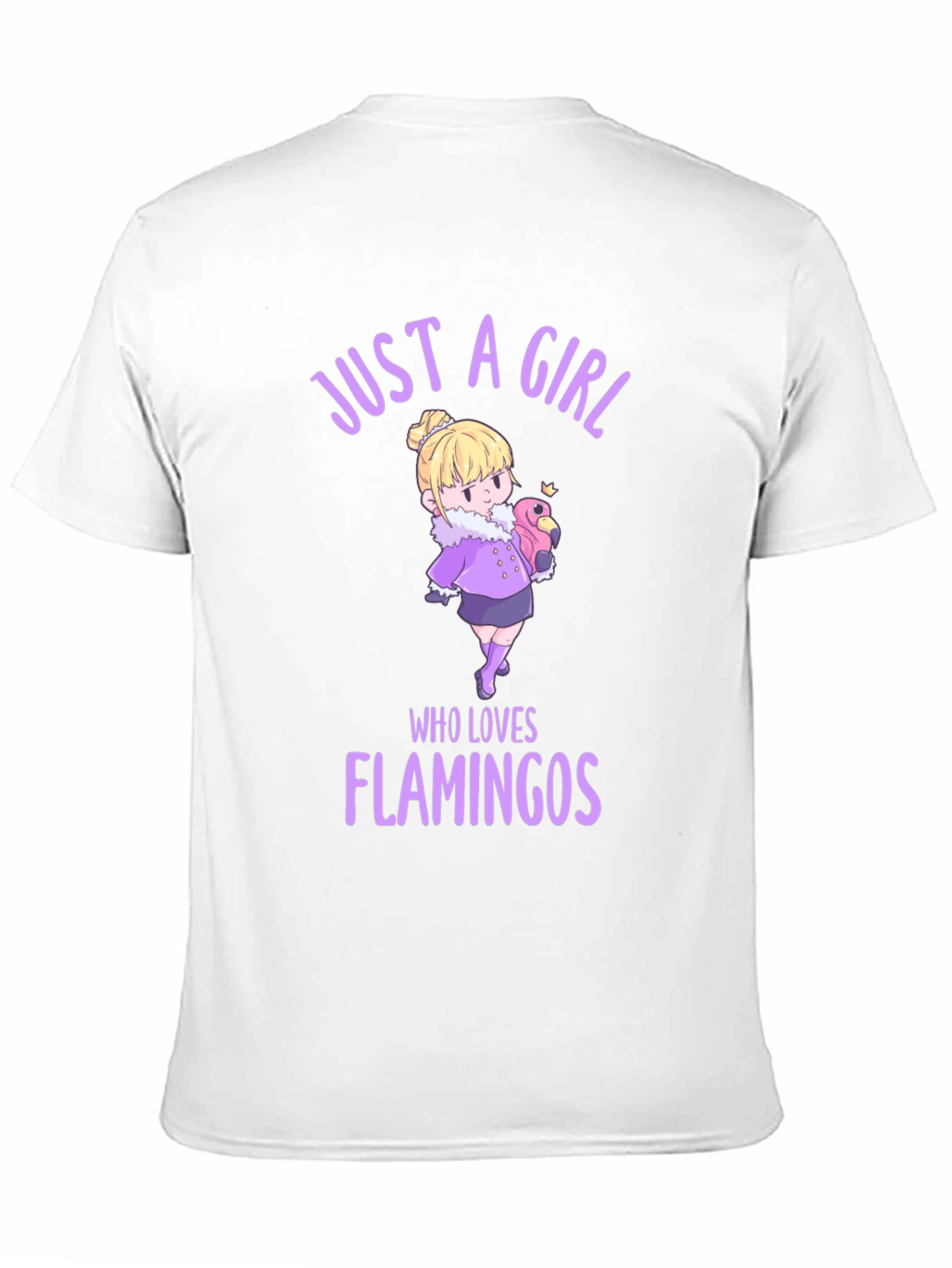 Girl Who Loves Flamingos Graphic T-Shirt