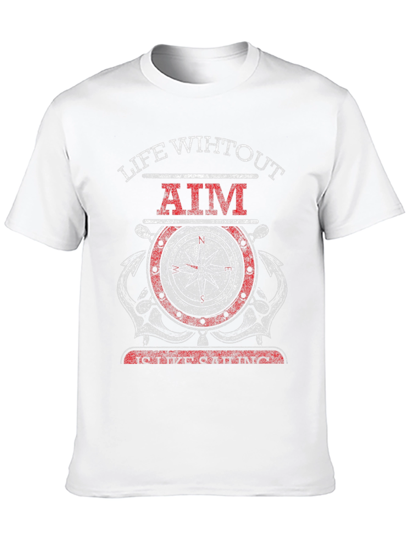 Life Without Aim Compass Graphic T-Shirt