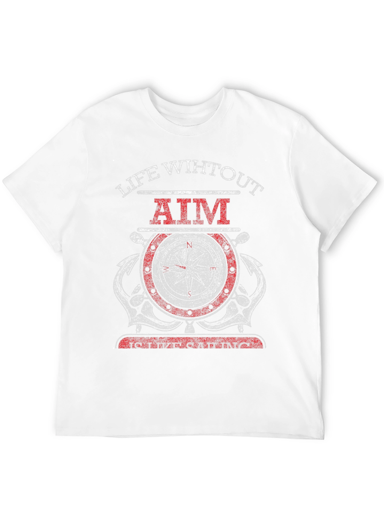 Life Without Aim Compass Graphic T-Shirt
