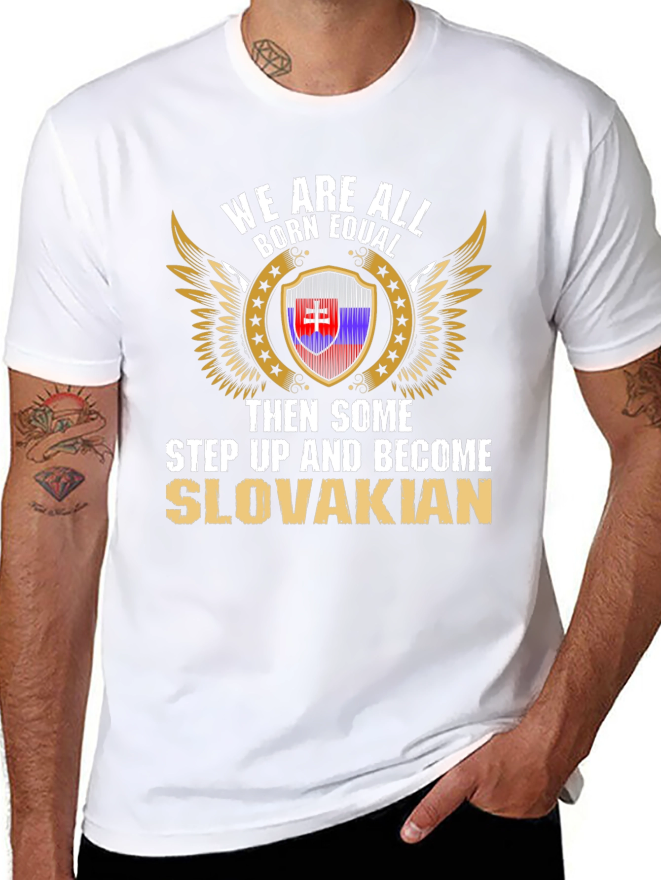 Slovakian Pride Tee - Born Equal Then Some!