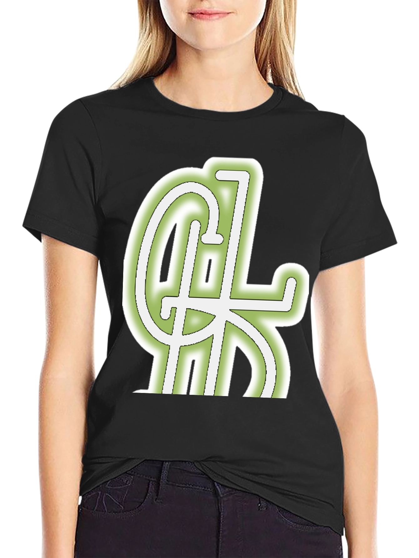 Cool Graphic Tee - Black Cotton Blend Casual Wear