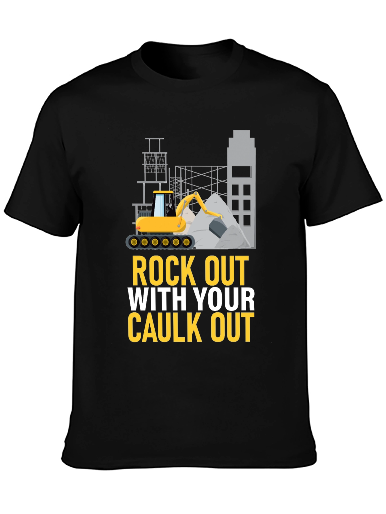 Rock Out With Your Caulk Out Mens Black T-Shirt
