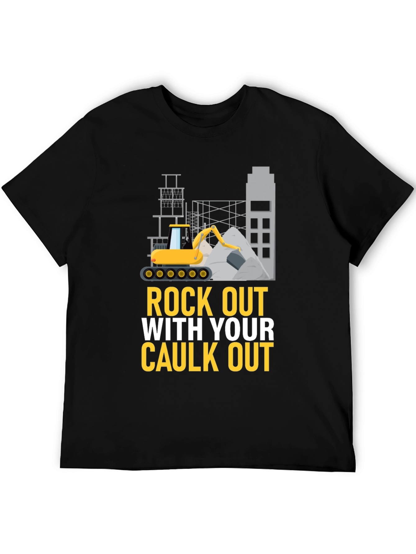 Rock Out With Your Caulk Out Mens Black T-Shirt
