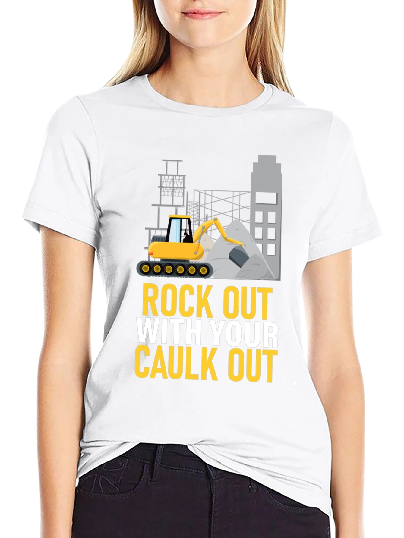Rock Out With Your Caulk Out Mens Black T-Shirt