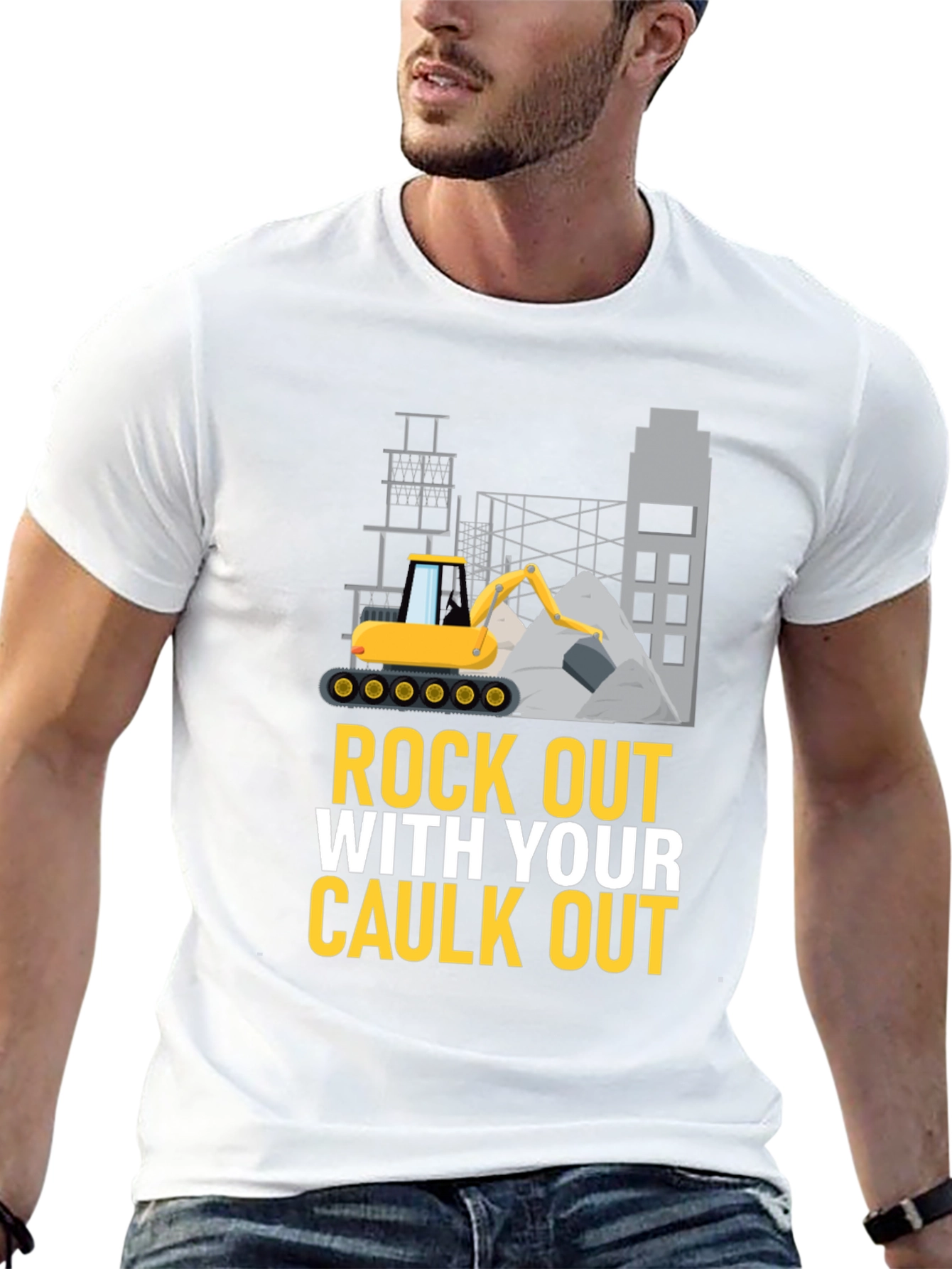 Rock Out With Your Caulk Out Mens Black T-Shirt