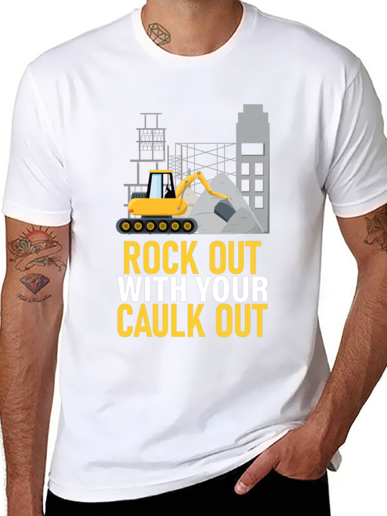 Rock Out With Your Caulk Out Mens Black T-Shirt