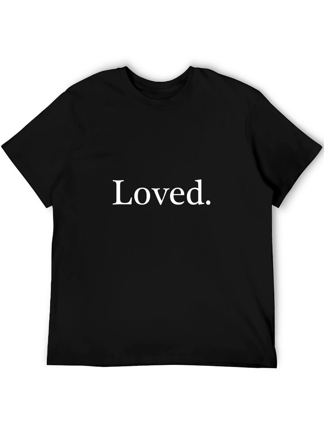Loved Black T-Shirt - Simple Statement Tee