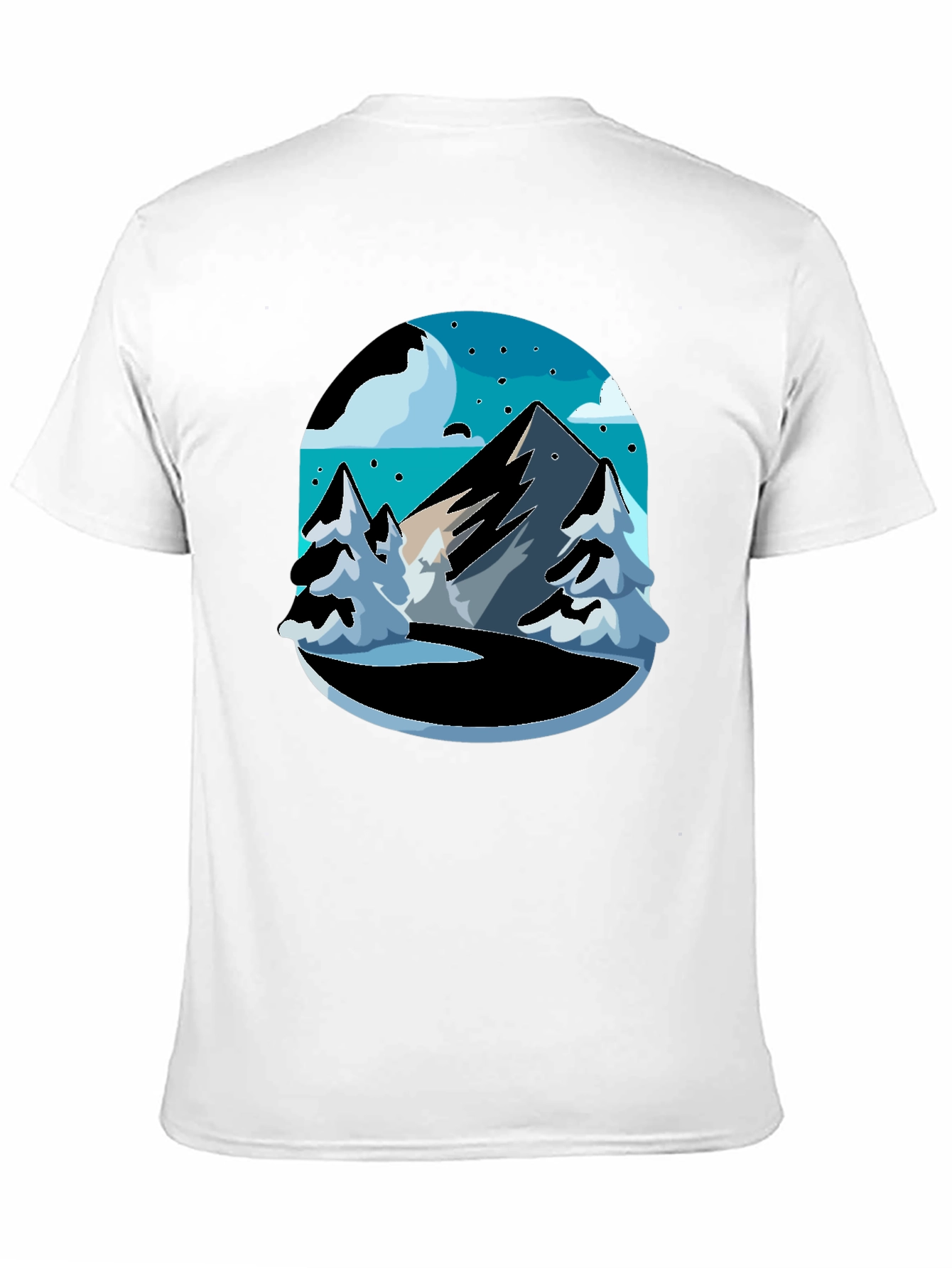 Mountain Scene Black Tee - Adventure Ready!