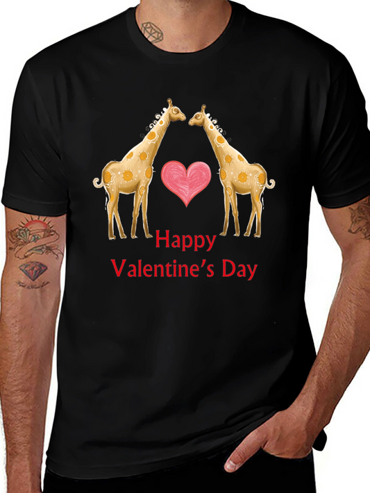 Valentines Day Giraffe Love T-Shirt