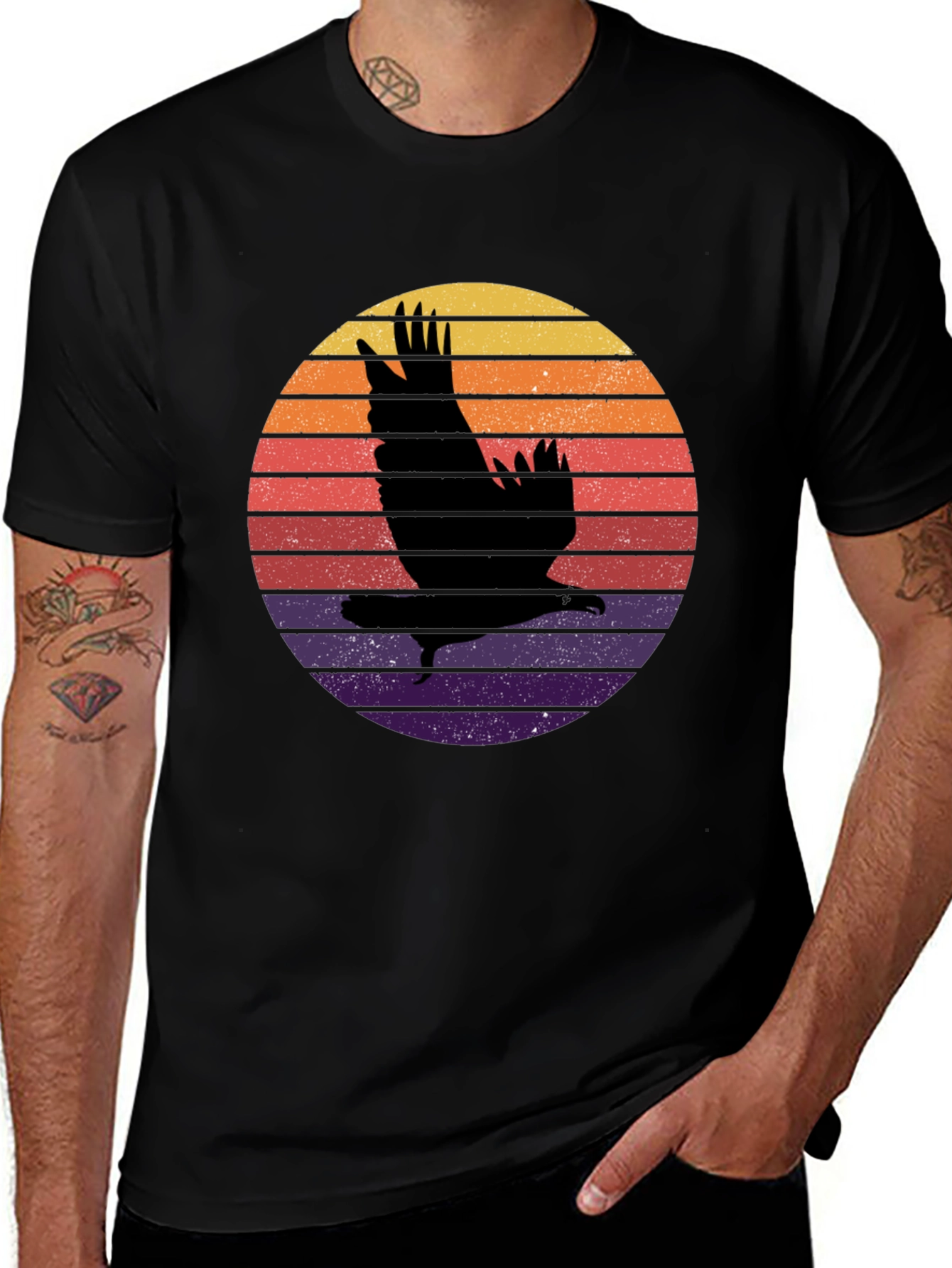 Eagle Sunset Graphic T-Shirt