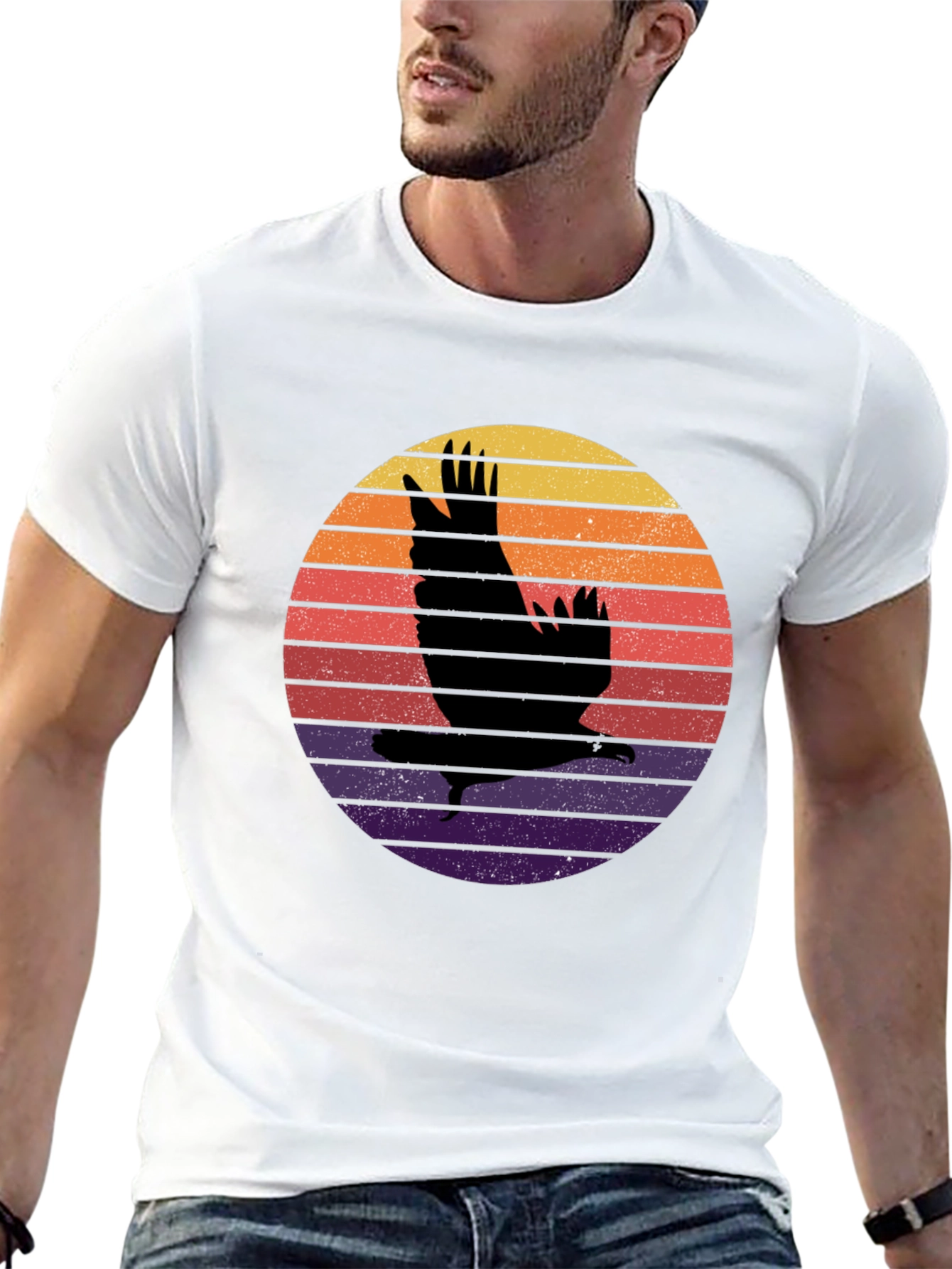 Eagle Sunset Graphic T-Shirt