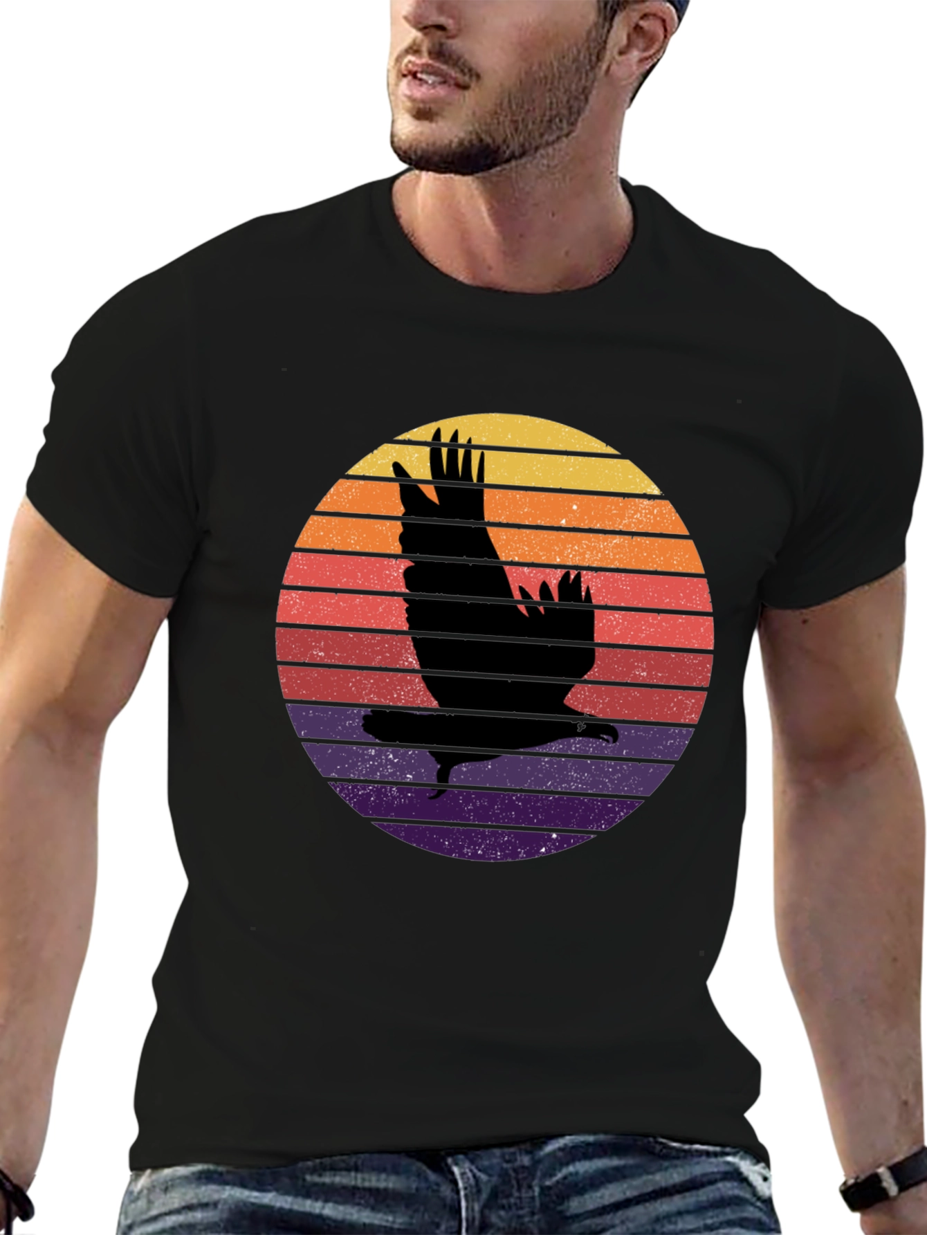 Eagle Sunset Graphic T-Shirt