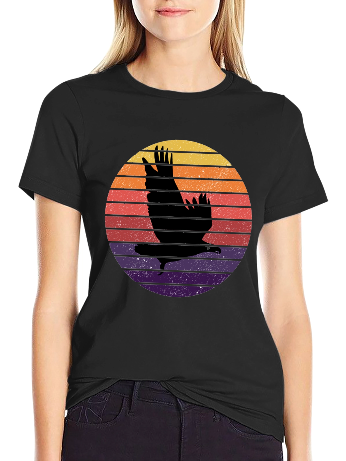 Eagle Sunset Graphic T-Shirt