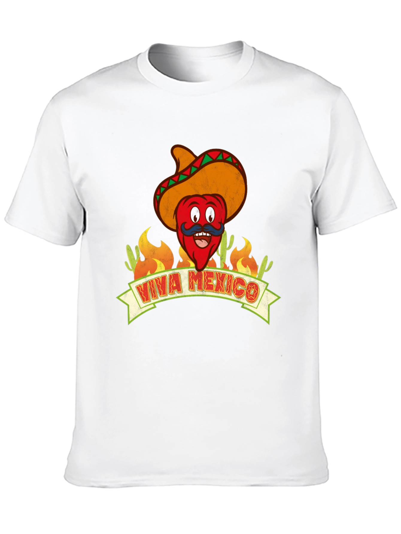 Viva Mexico T-Shirt - Chili Pepper with Sombrero