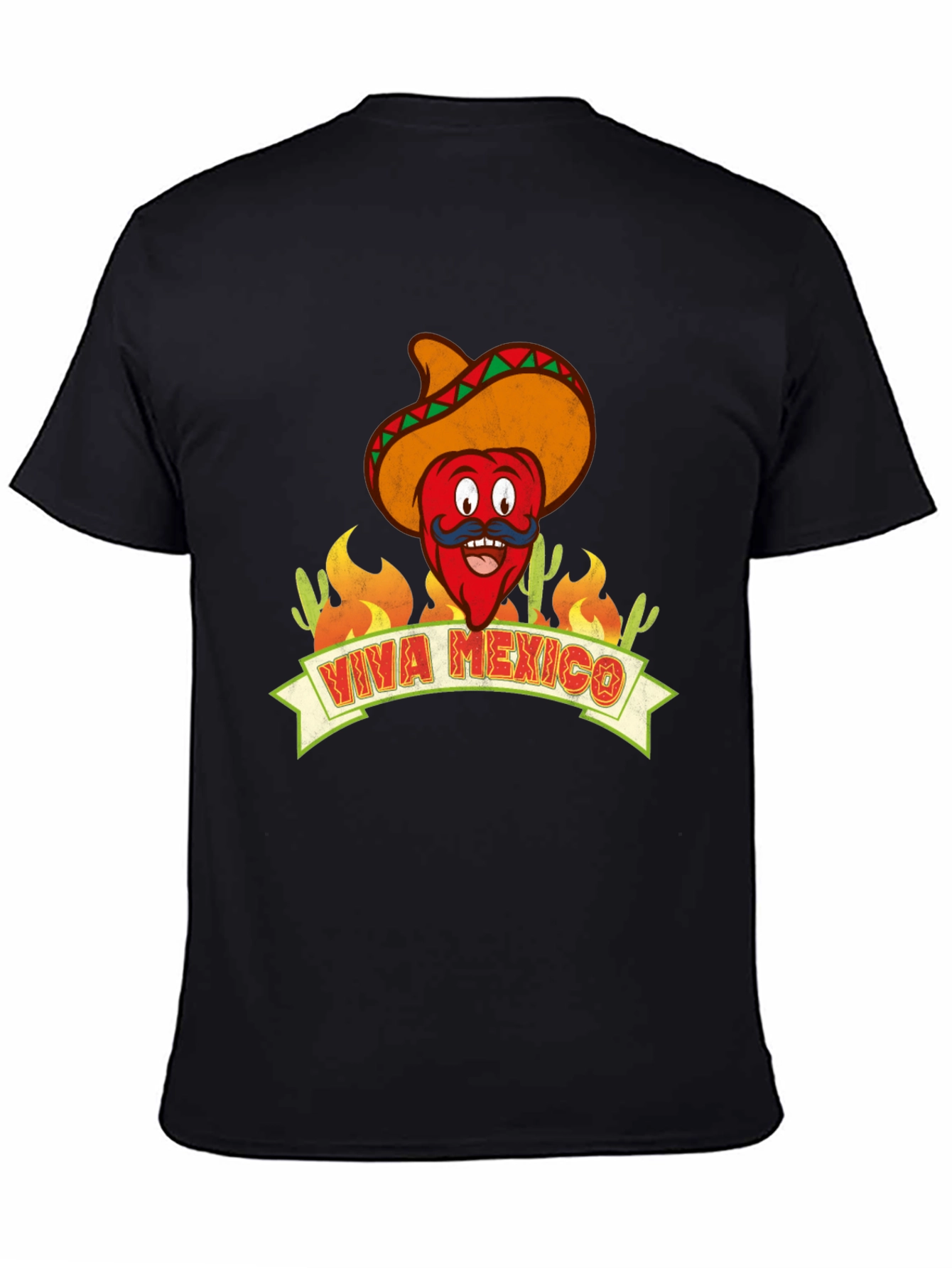 Viva Mexico T-Shirt - Chili Pepper with Sombrero