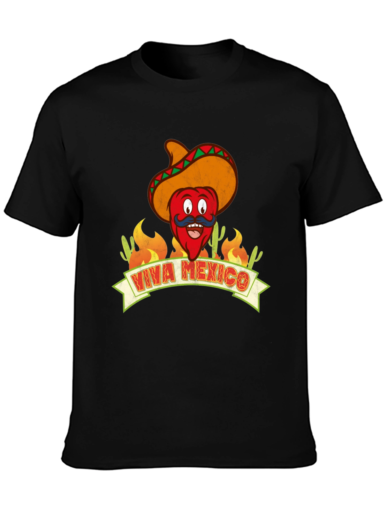 Viva Mexico T-Shirt - Chili Pepper with Sombrero