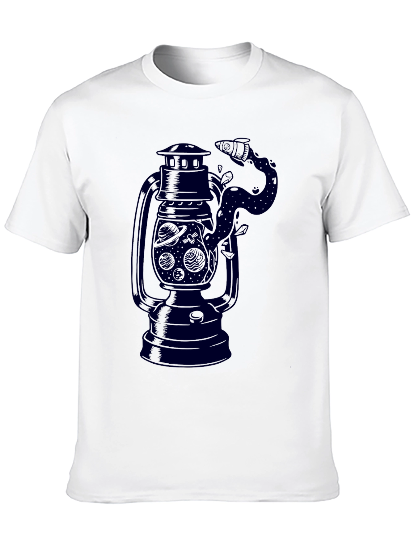 Mens Black Graphic T-Shirt - Lantern Space Design