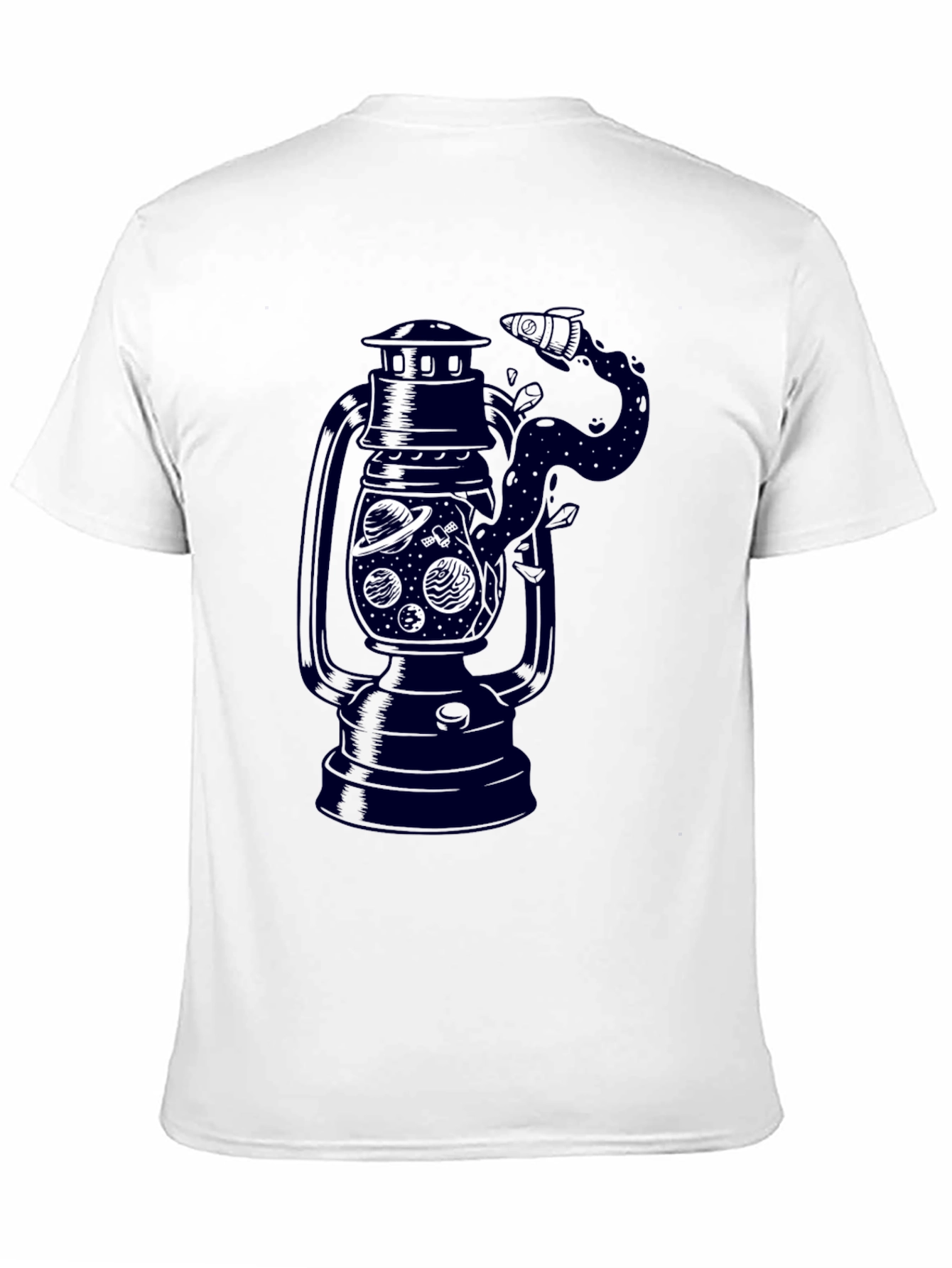 Mens Black Graphic T-Shirt - Lantern Space Design