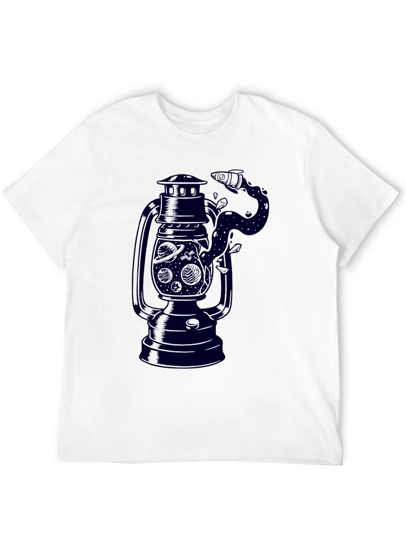 Mens Black Graphic T-Shirt - Lantern Space Design