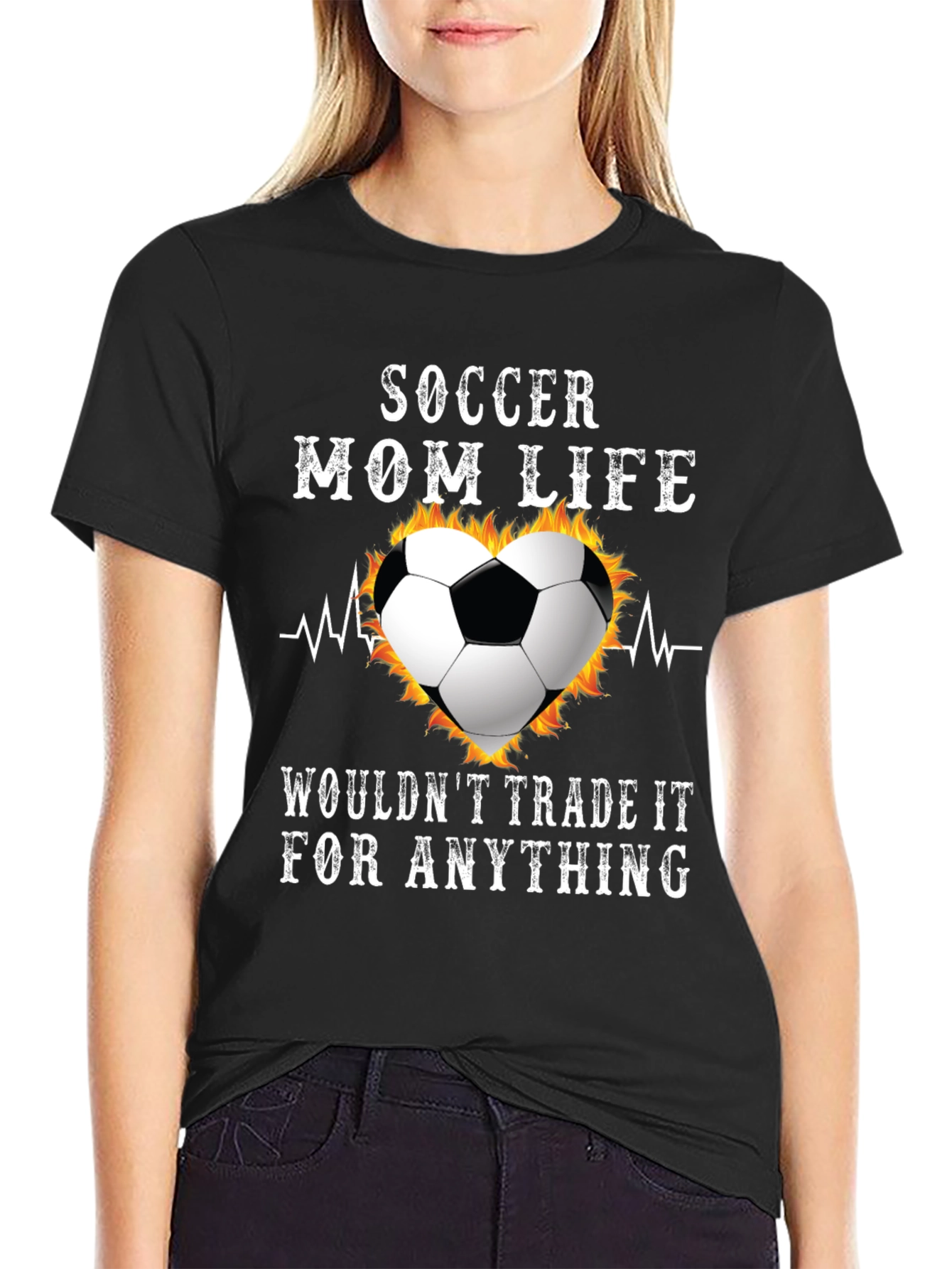 Soccer Mom Life T-Shirt - Heartbeat Ball Tee