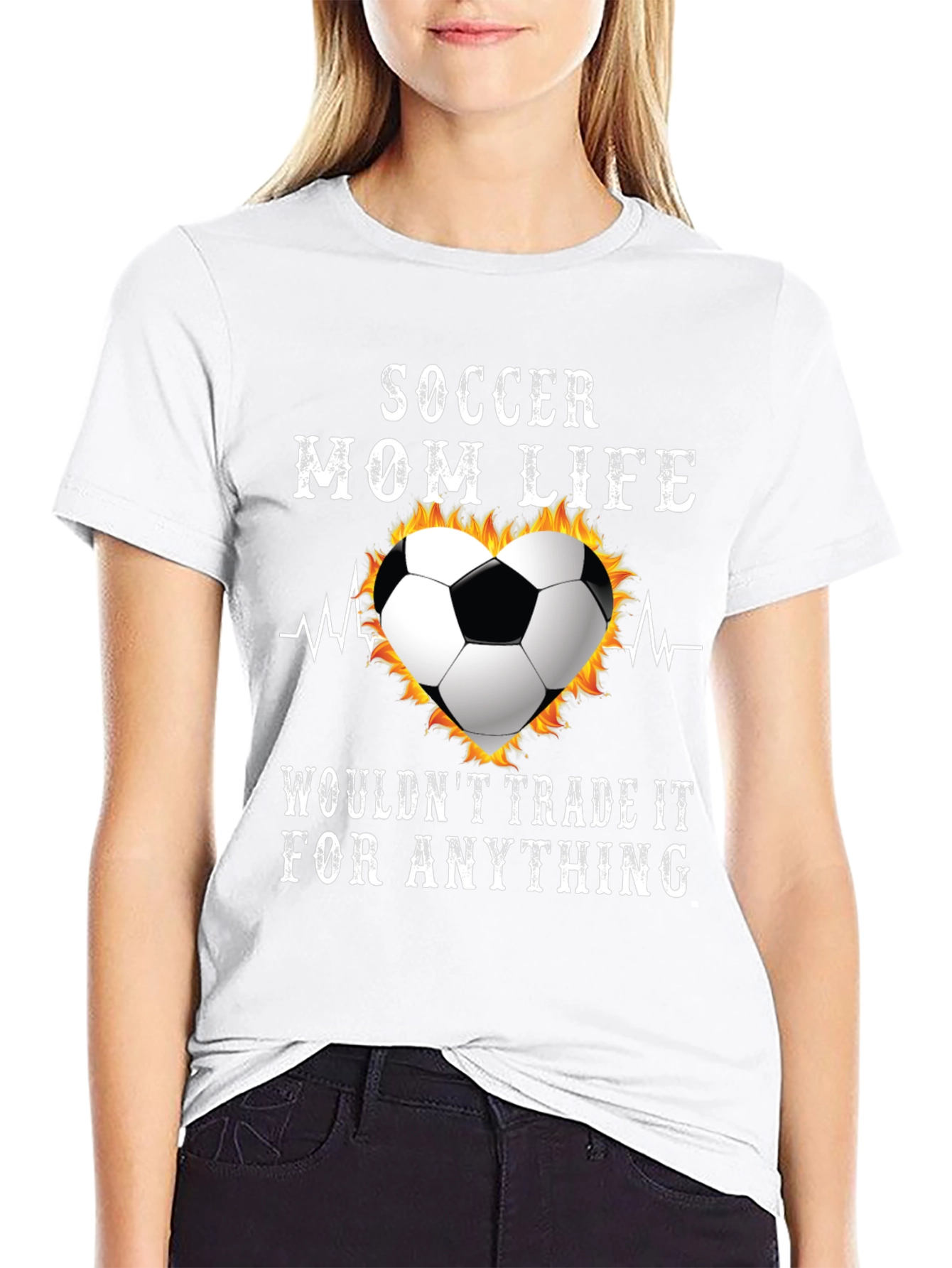 Soccer Mom Life T-Shirt - Heartbeat Ball Tee